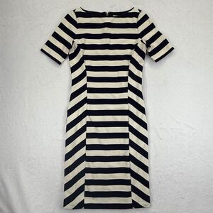 Tory Burch Women's XS Striped Ponte Knit Short Sleeve Sheath Dress‎